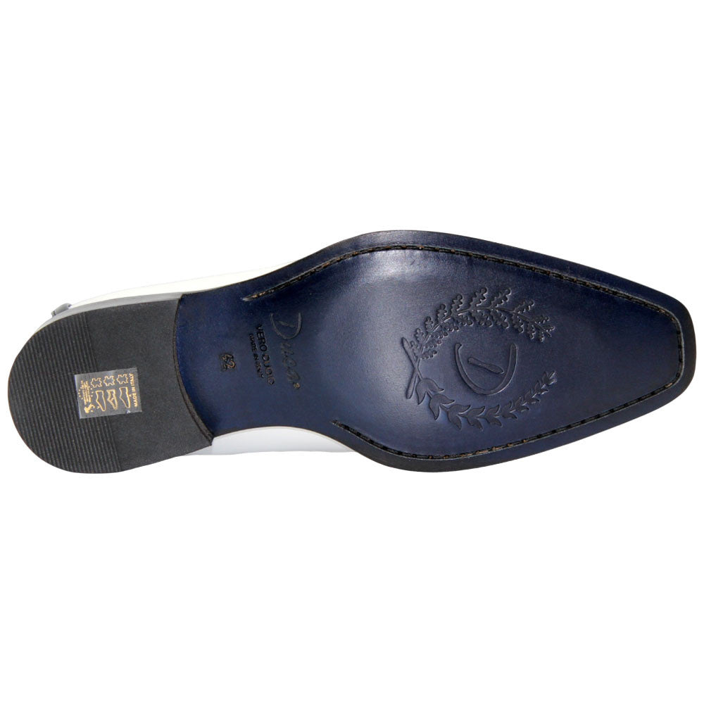 Fano Black & White Patent Leather Slip On | Duca Dress Loafers for Men