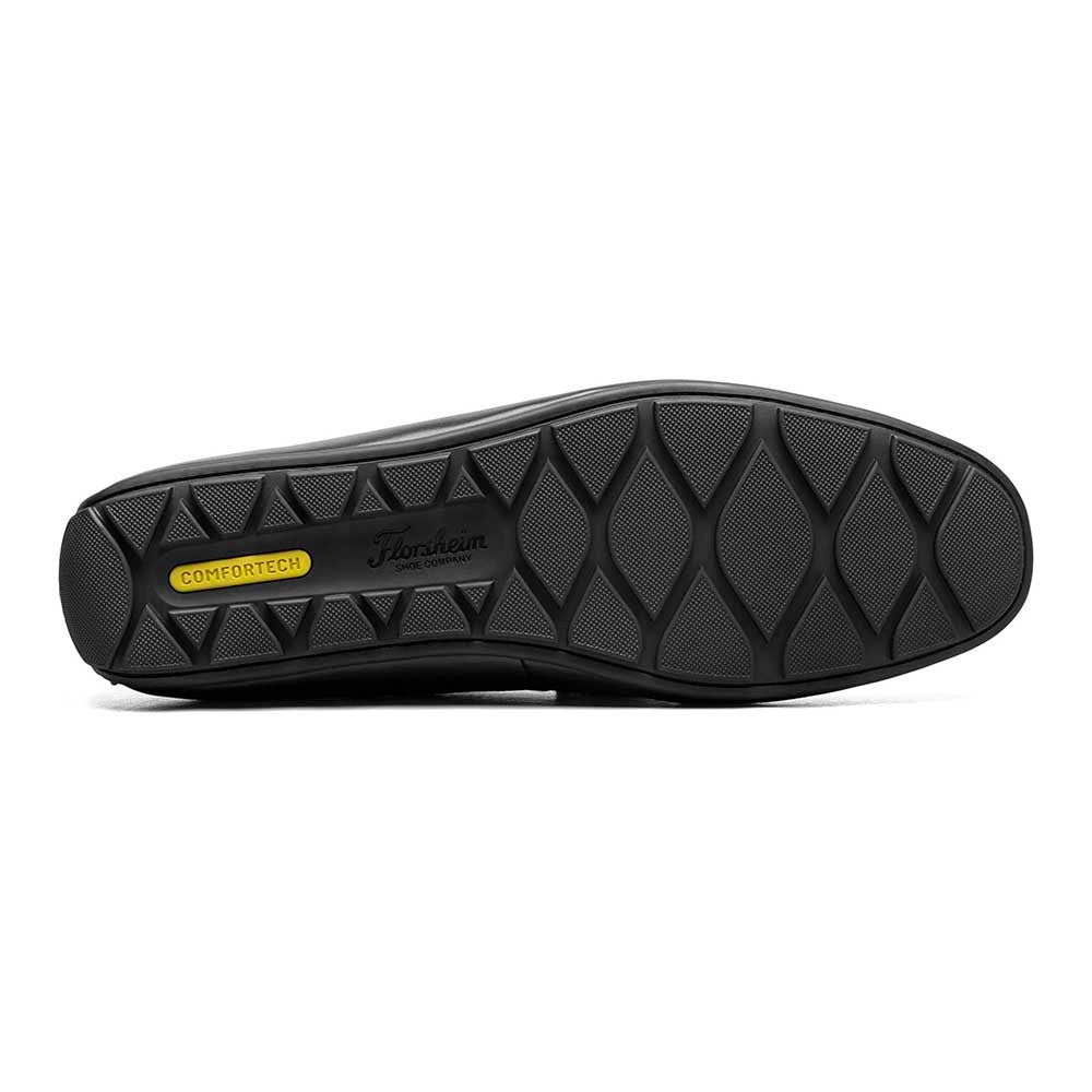 Florsheim Motor Black Smooth Leather Moc Toe Bit Driving Shoes