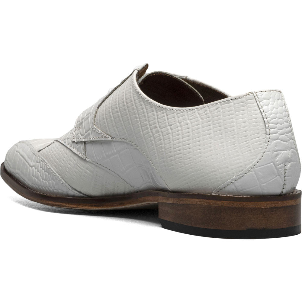 Stacy Adams Tristano Modified Bike Toe Oxford in White
