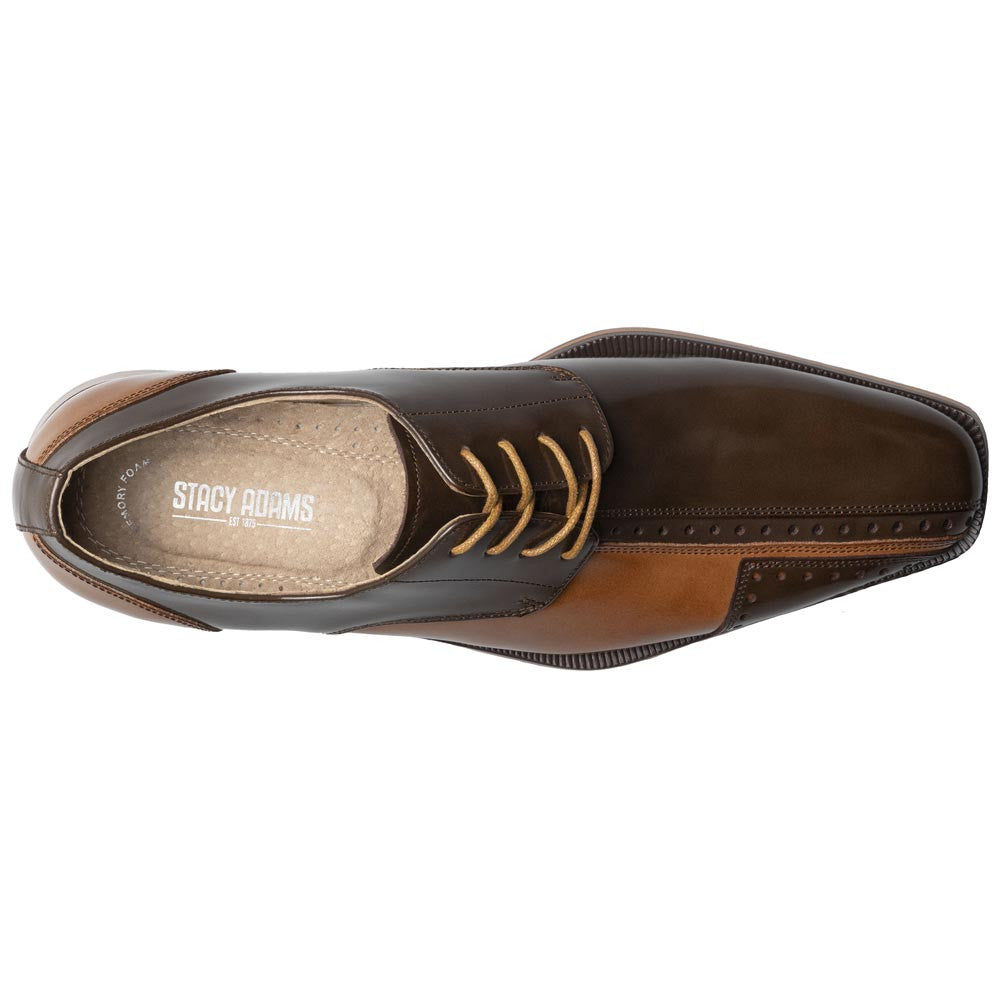 Stacy Adams Palmento Smooth Leather Brown Modified Cap Toe Oxford (US Men Size)