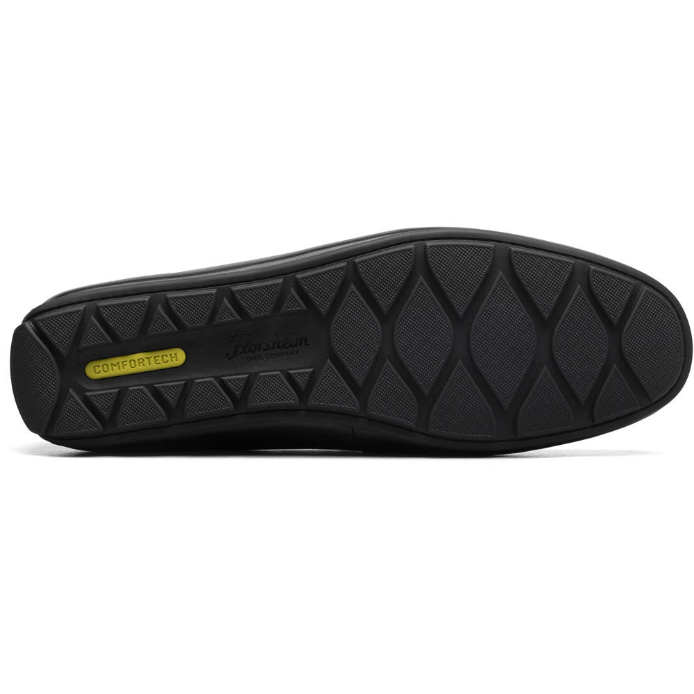 Florsheim Motor Smooth Moc Toe Penny Driver Black Men's Shoes