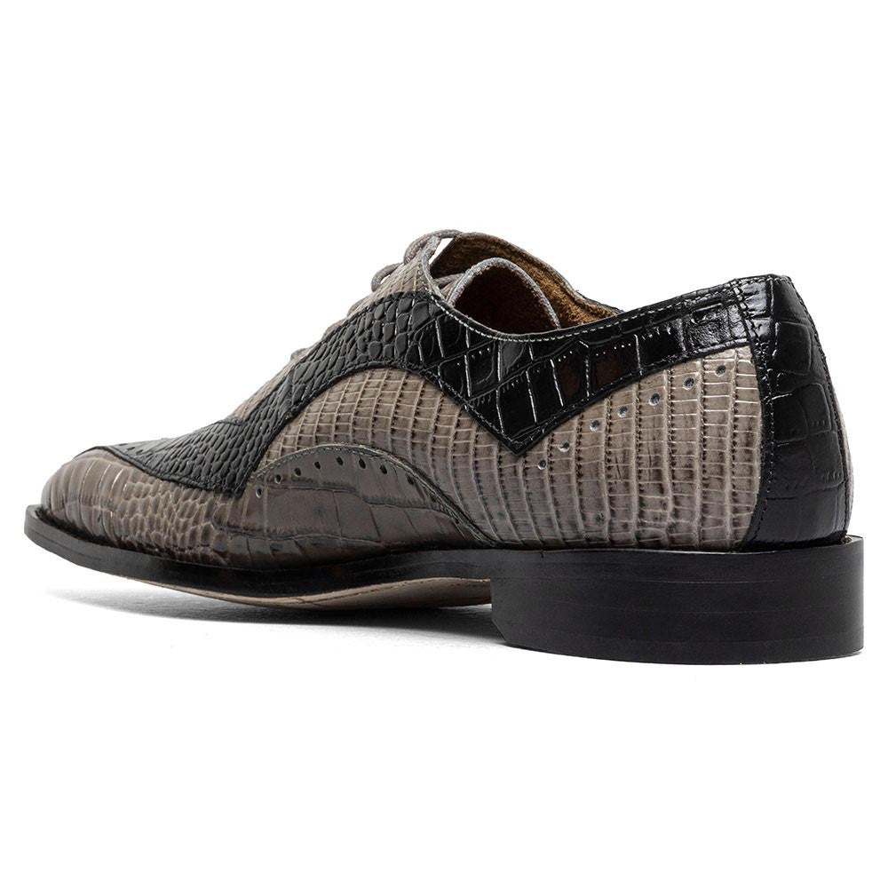 Stacy Adams Tallero Gray/Black Men’s V-Tip Oxford Shoes