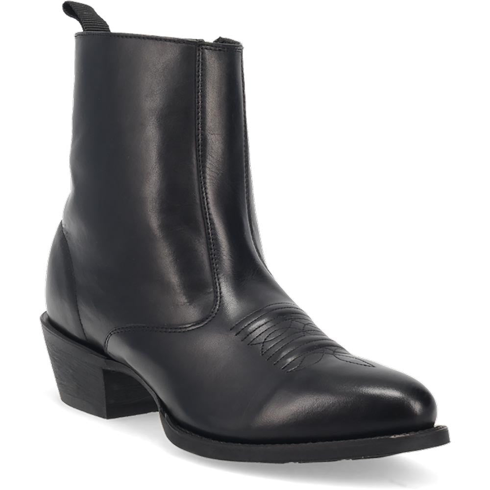 Laredo Fletcher Black Leather Round Toe Inside Zipper Dress Boots (USA Men Size)