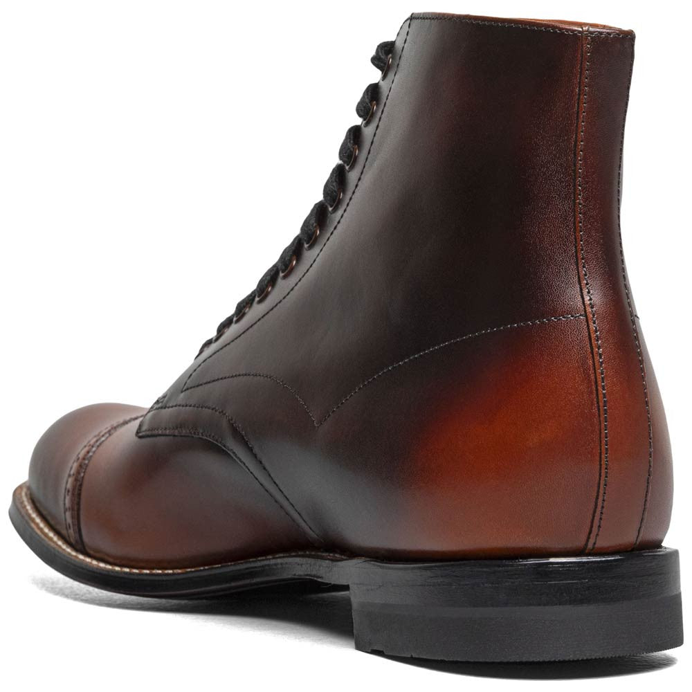 Stacy Adams Madison Cognac Anaconda Print Leather Cap Toe Boots (USA Men Size)