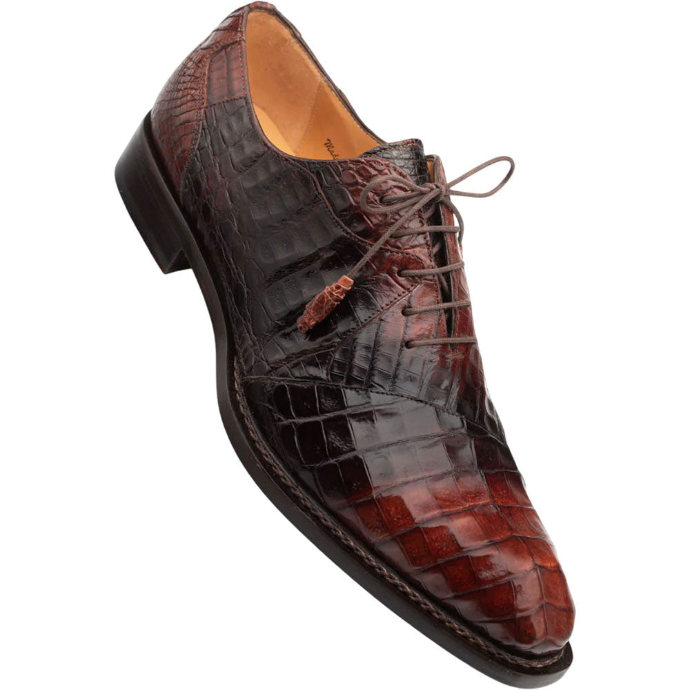 Mezlan Men's Pueblo Bi-Tonal Exotic Oxford in Sport/Chocolate