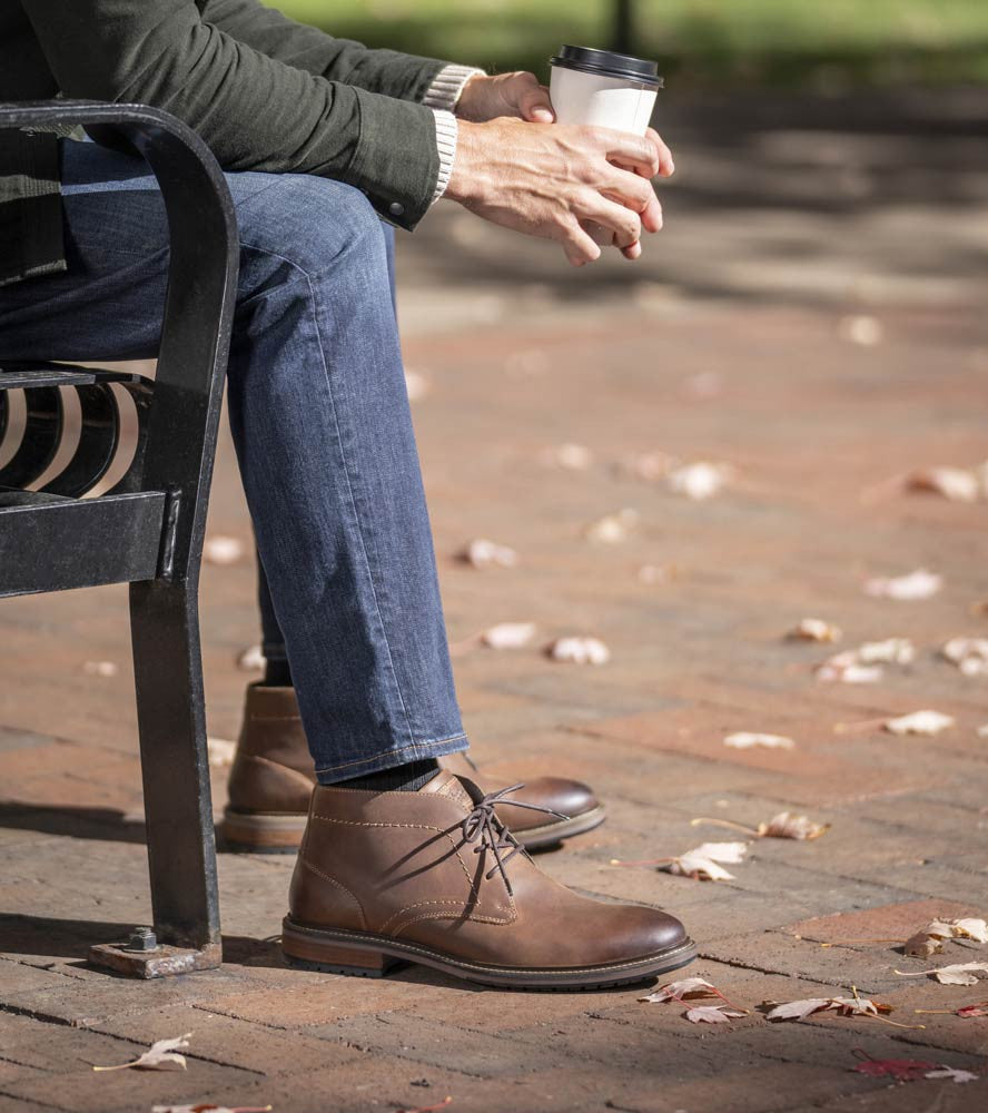 Forge Plain Toe Chukka Boot | Florsheim Brown CH Dress Boots for Men