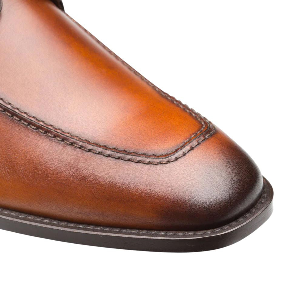 Mezlan Men's Coventry Apron Oxford in Dark Cognac