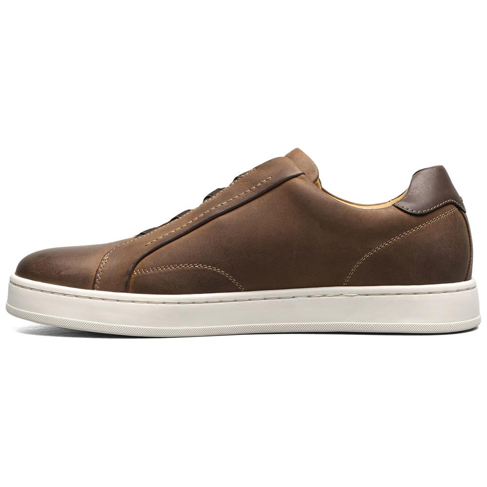 Monopoli Elastic Lace To Toe Sneaker | Florsheim Brown CH Dress Sneakers for Men