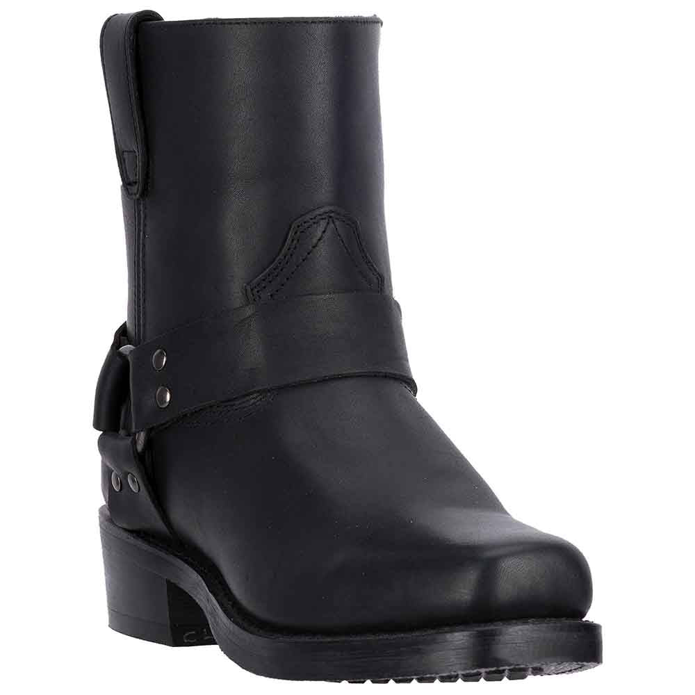 Dingo Rev-Up Black Leather Zipper Western Fashion Harness Boot (USA Men Size)