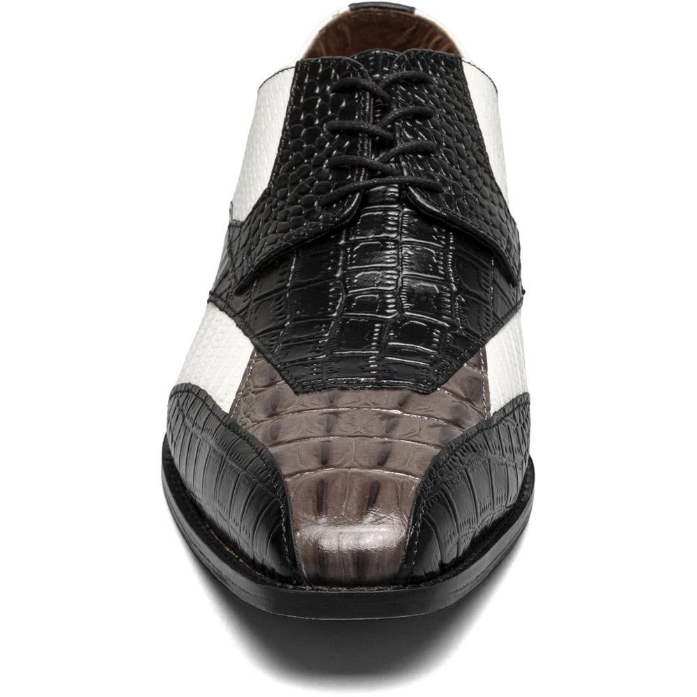 Stacy Adams Tristano Modified Bike Toe Oxford in Black/Gray