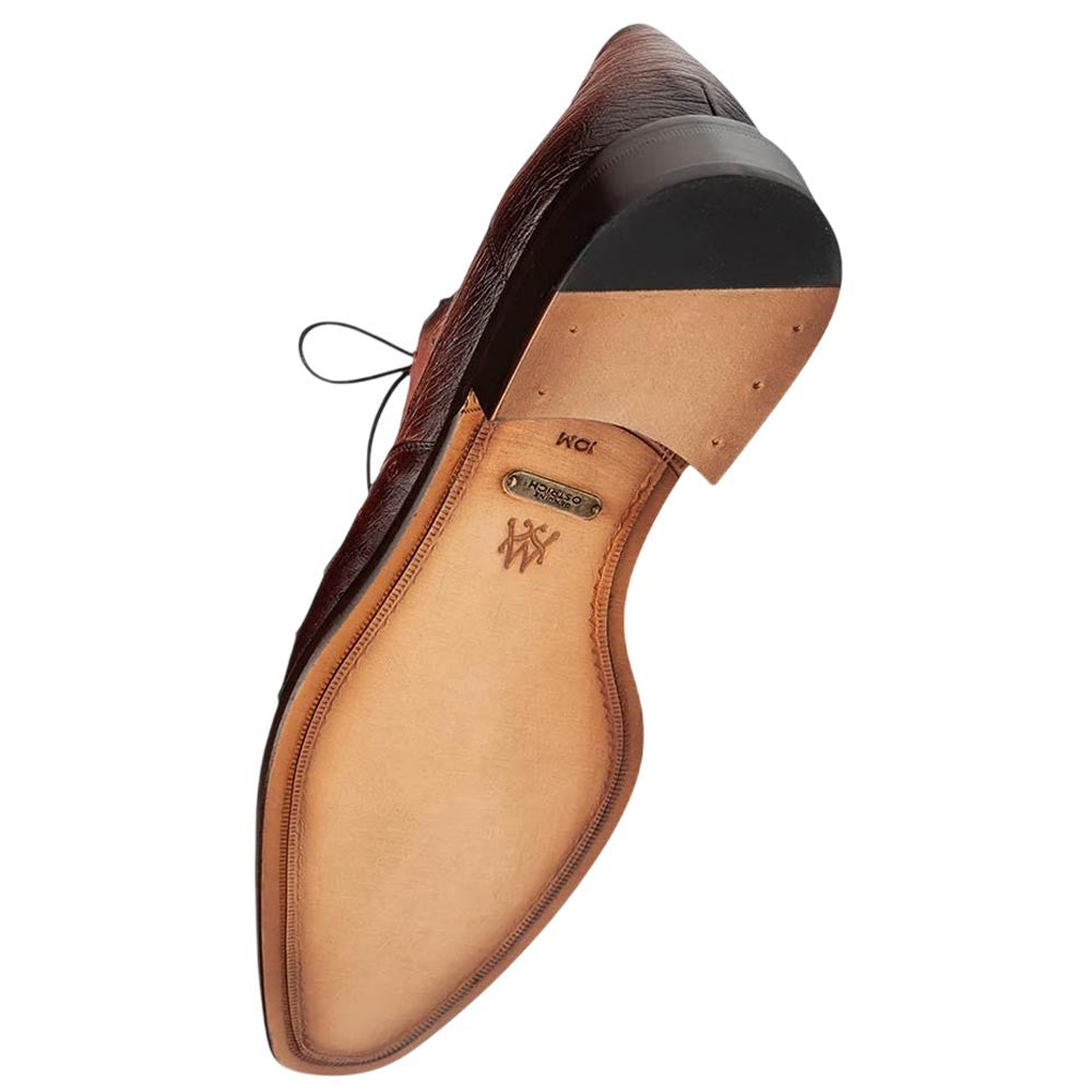 Mezlan Cerler Men's Tabac/Rugger Ostrich Split-Toe Derby - Handmade in Spain