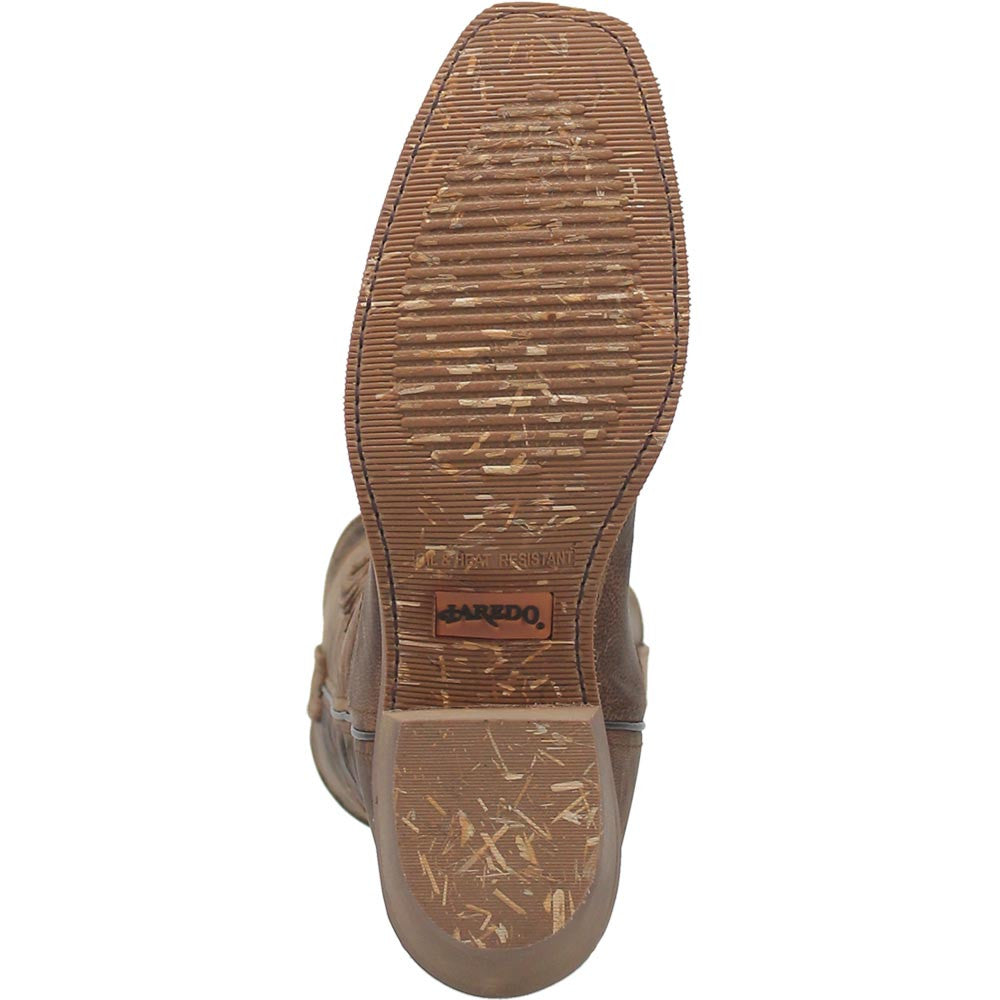 Laredo Nico Taupe Leather Square Toe Western Cowboy Boots (USA Men Size)