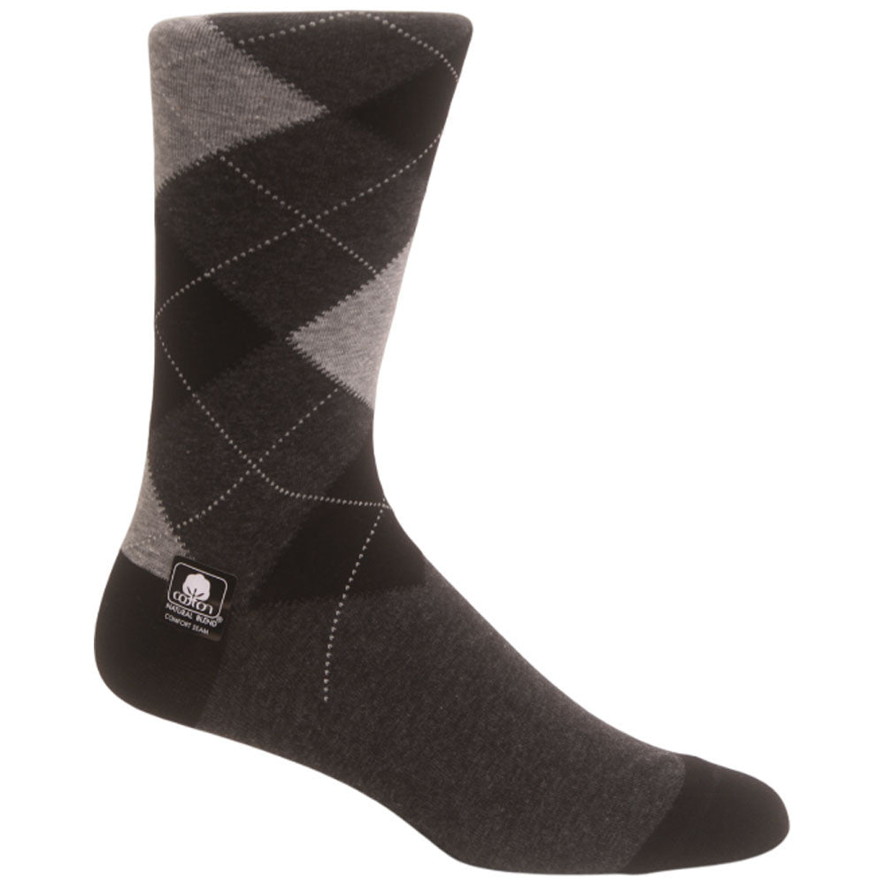 Block Multi-Color Black/Gray Men’s Crew Dress Sock | Stacy Adams Premium Socks