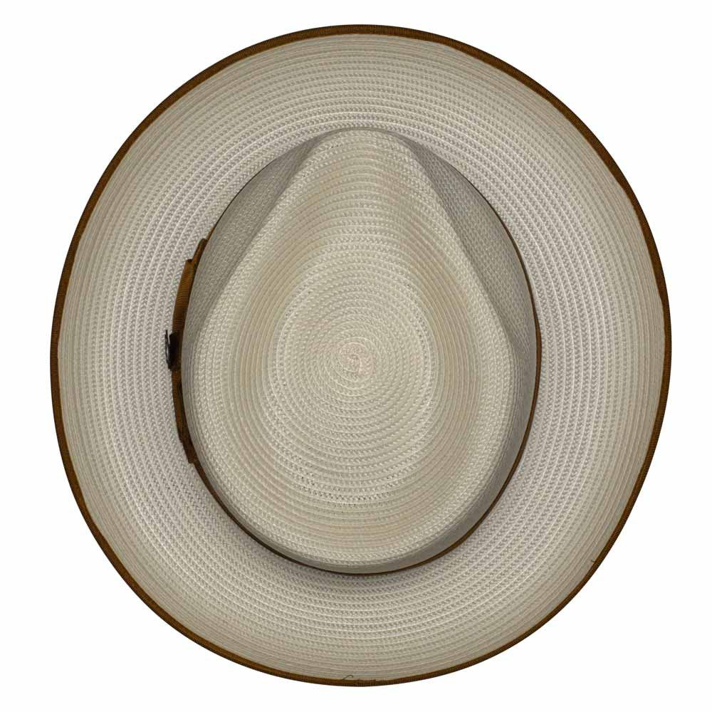 Dobbs Bradshaw Milan Straw Hat in Ivory/Cognac