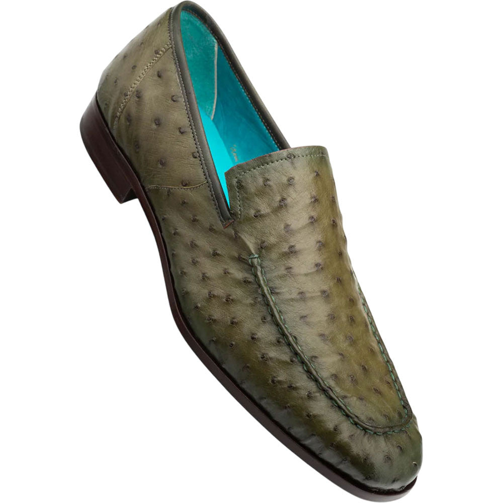 Mezlan Men’s Menor Olive Genuine Ostrich Slip-On