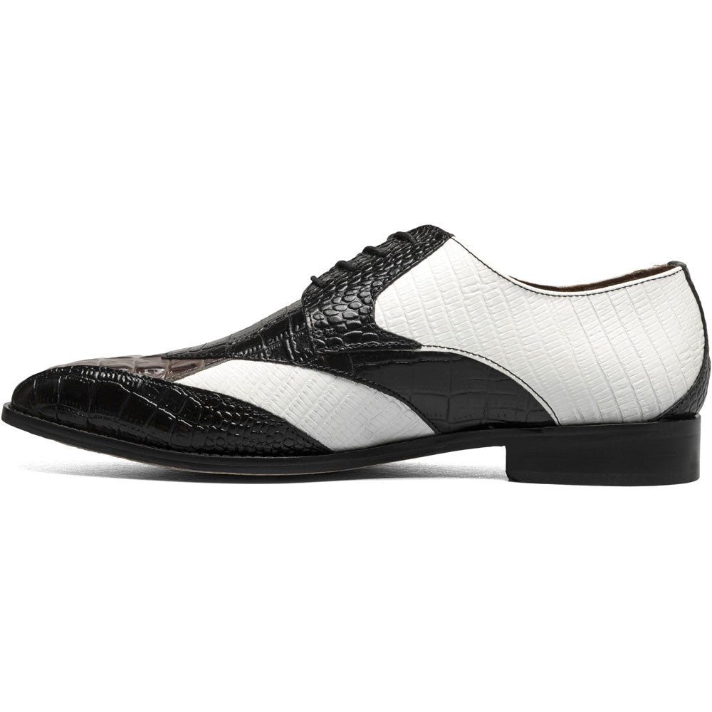 Stacy Adams Tristano Modified Bike Toe Oxford in Black/Gray