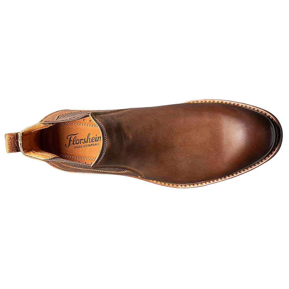 Florsheim Lodge Brown CH Smooth Leather Plain Toe Gore Chukka Boot (US Men Size)