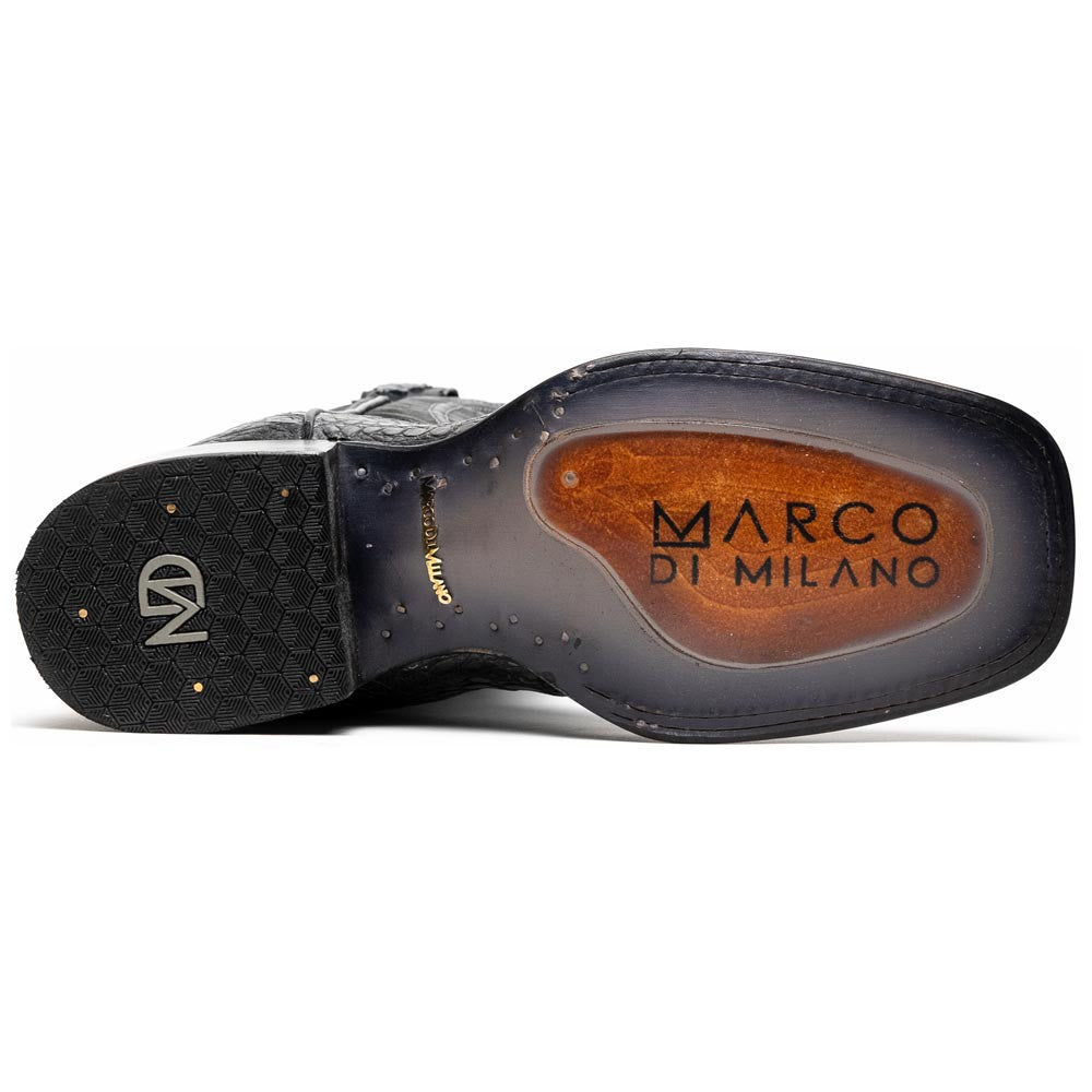 Tucson Genuine Caiman Belly Skin Stone Gray Cowboy Boot | Marco Di Milano Western Boots