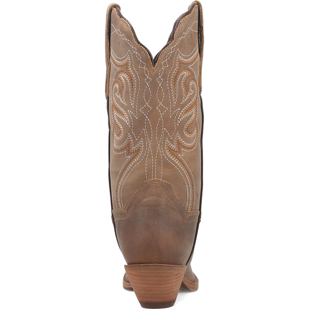 Dan Post Karmel Taupe Leather Snip Toe Western Cowgirl Boots (USA Women Size)