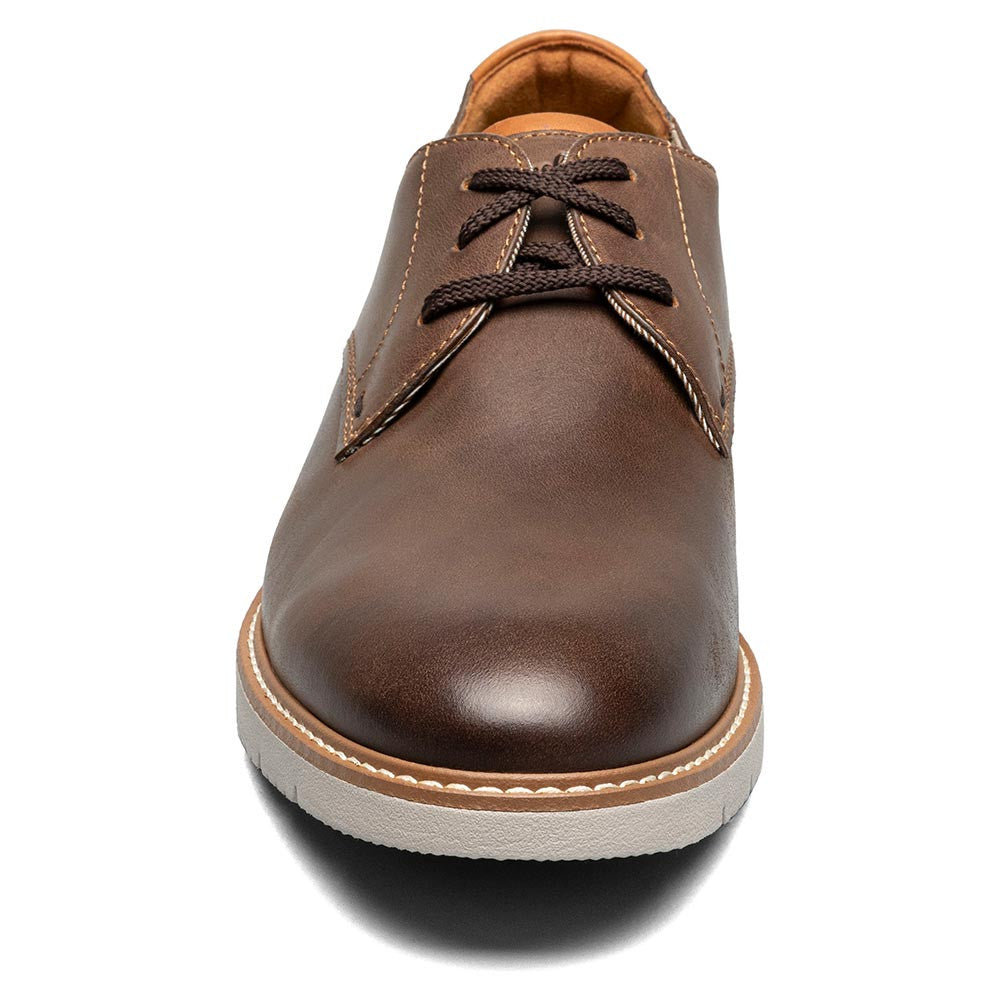 Florsheim Vibe Brown CH Smooth Leather Plain Toe Derby Dress Shoe (USA Men Size)