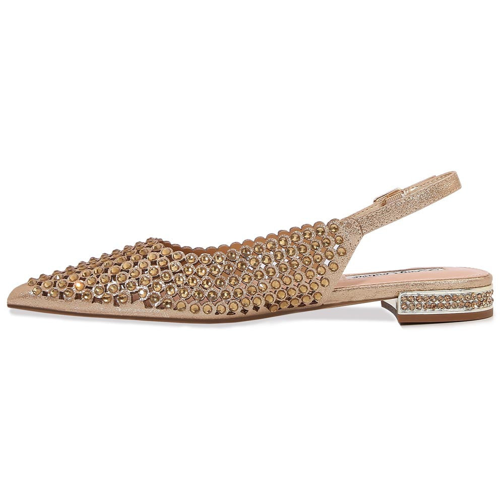 Lady Couture 0.75” Heel Emmy Flats in Gold