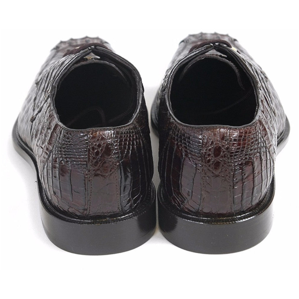 Belvedere Chapo Brown Men’s Hornback Crocodile Skin Shoes