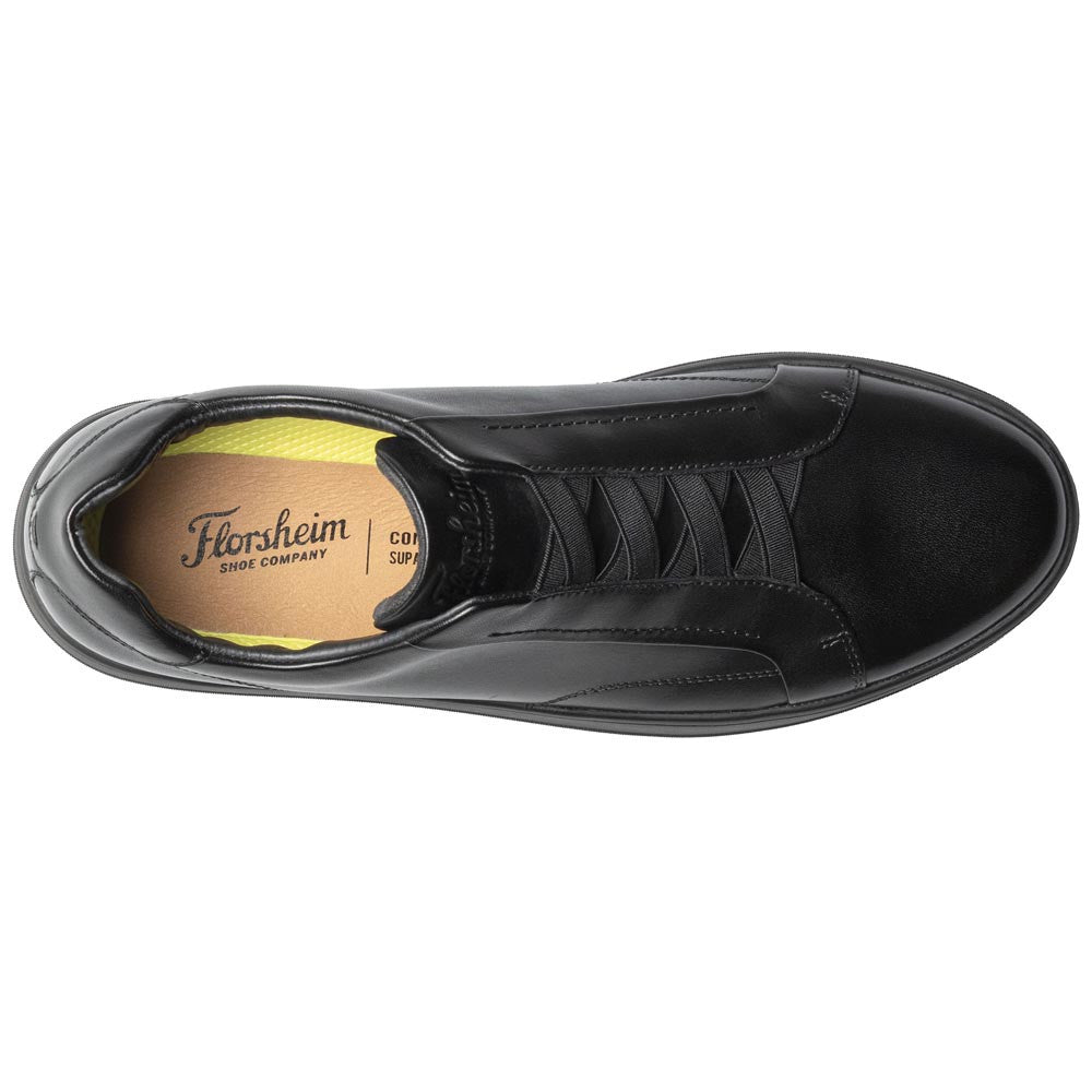 Monopoli Elastic Lace To Toe Sneaker | Florsheim Black Dress Sneakers for Men