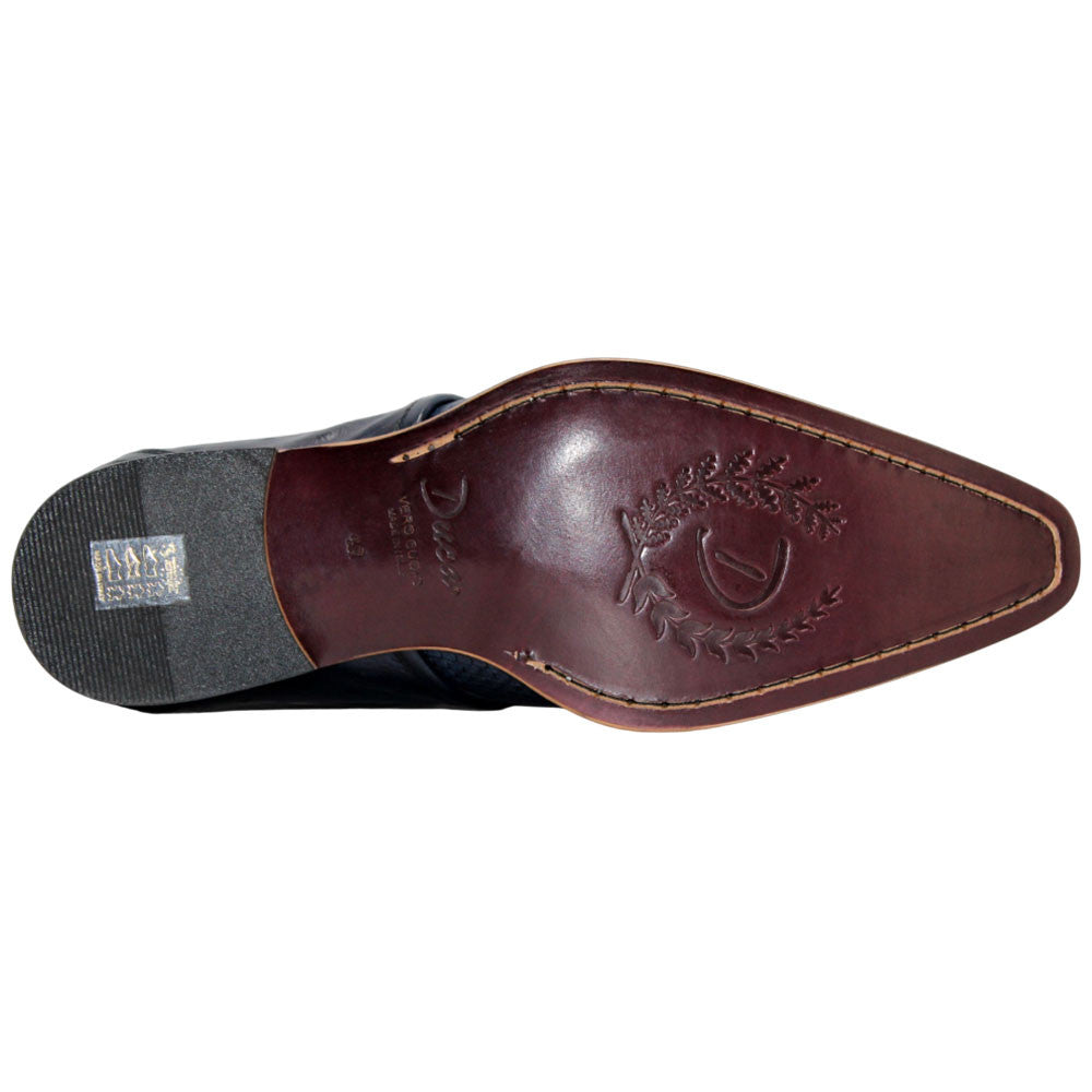 Imperio Ocean Blue Calf-Skin Leather Print Oxfords | Duca Dress Shoes for Men
