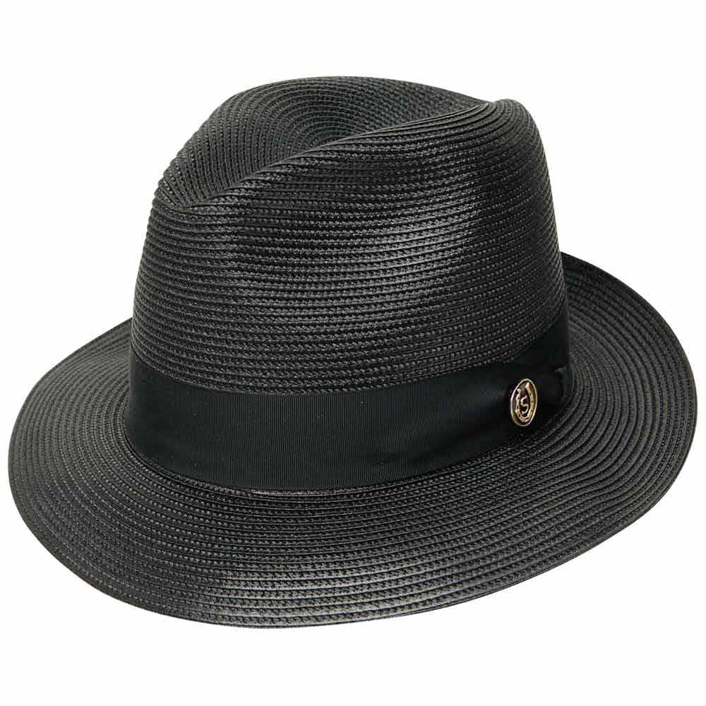 Stetson Rosebud Black Florentine Milan Straw Hat