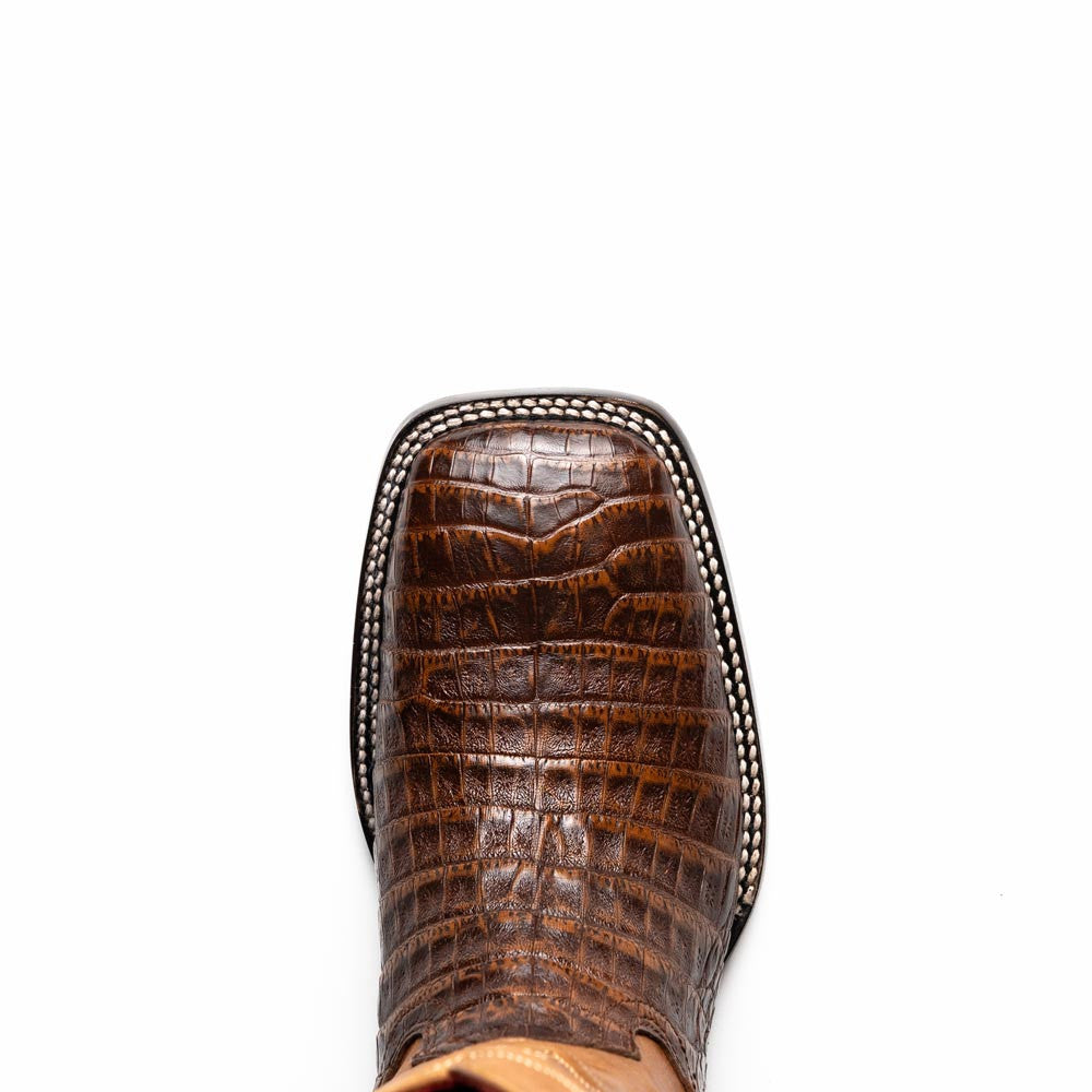 Tucson Genuine Caiman Belly Skin Aged Maple Cowboy Boot | Marco Di Milano Western Boots