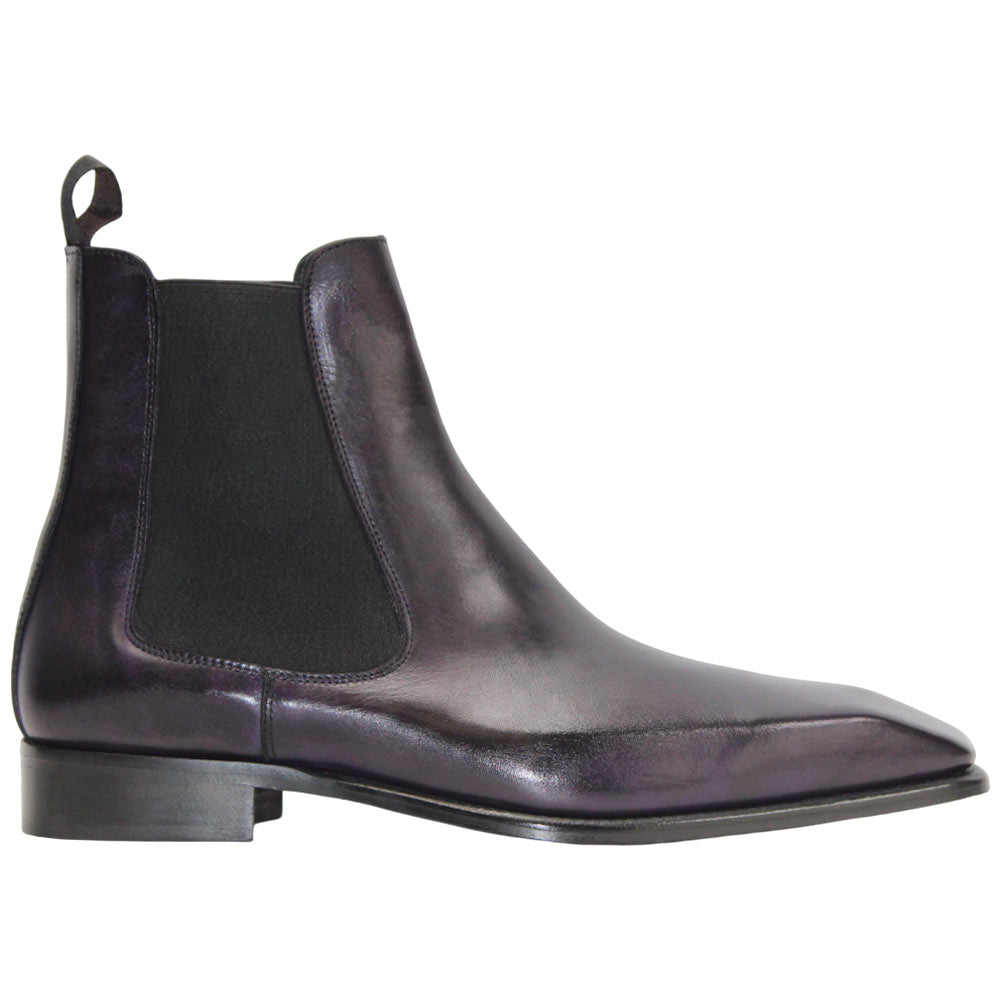 Duca Empoli Men's Purple Calf-Skin Leather Boots