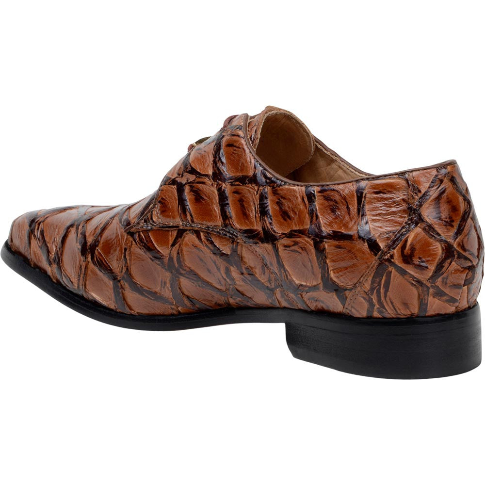 Belvedere Renzo Almond Men’s Genuine Pirarucu Dress Shoes