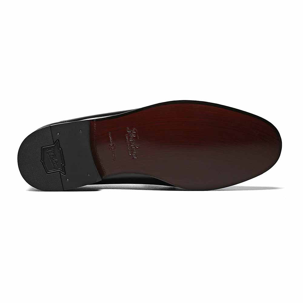 Florsheim Como Moc Toe Strap Loafer - Black Cherry Kidskin Leather