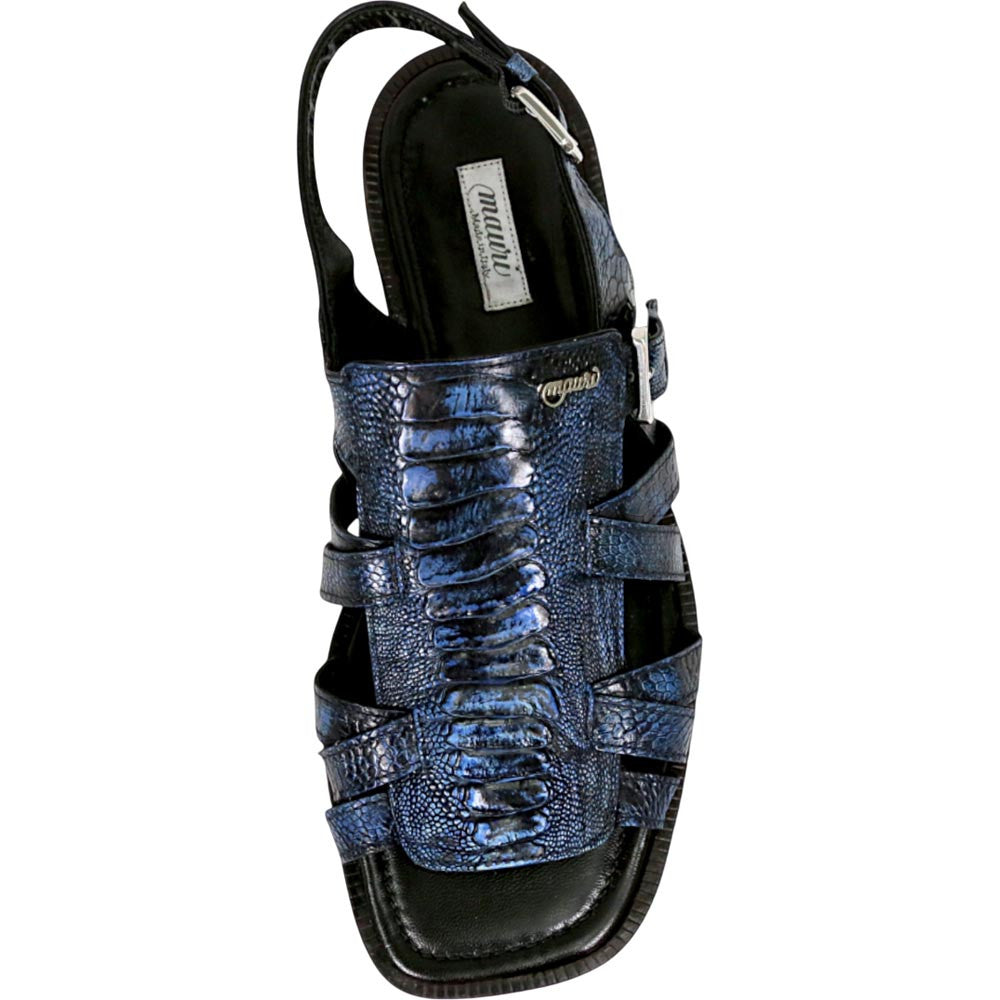Mauri Antigua Men's Special Dye Night Exotic Ostrich Leg Sandal