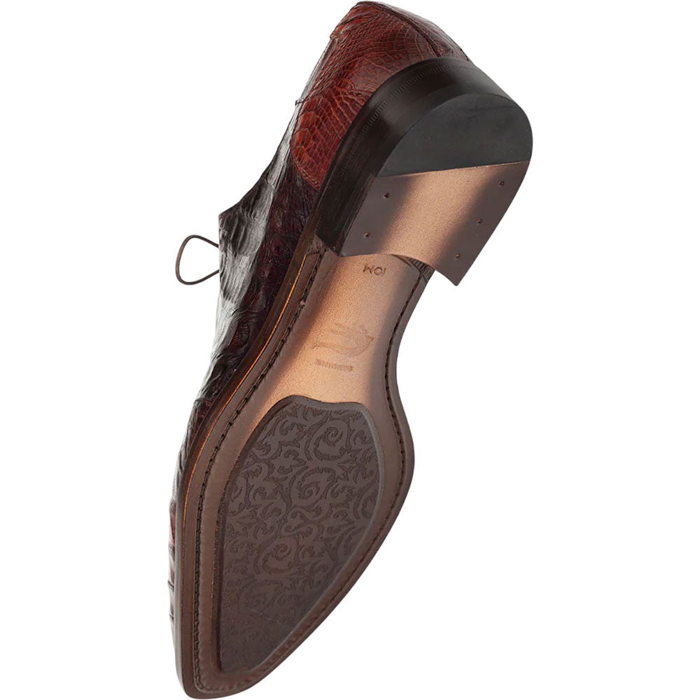 Mezlan Men's Pueblo Bi-Tonal Exotic Oxford in Sport/Chocolate