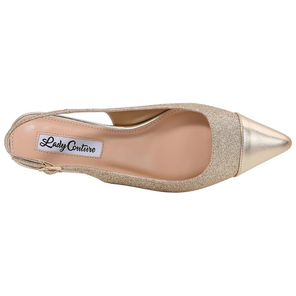 Lady Couture Saphire Pump 1.5” In Gold