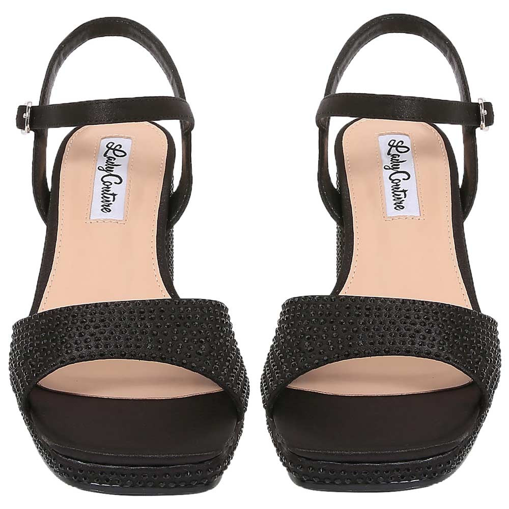 Lady Couture Judy 3” Block Heel Sandals in Black