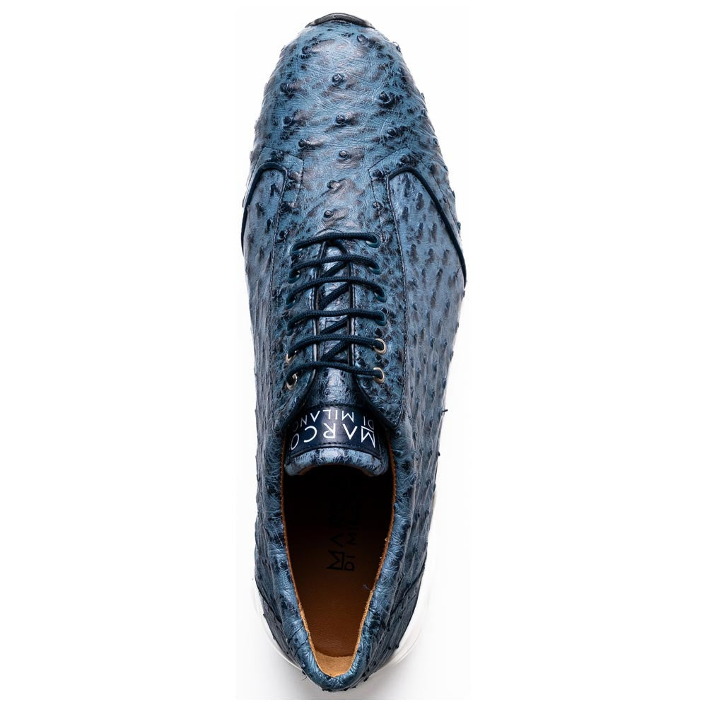 Varenna Men's Genuine Full-Quill Qstrich Skin Luxury Sneaker | Marco Di Milano