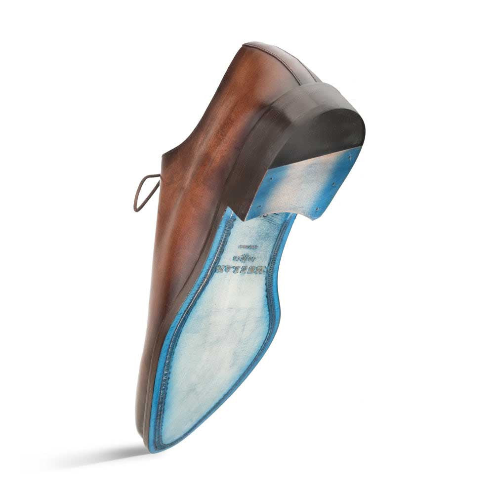 Mezlan Enterprise Brown Plain Toe Balmoral - Handmade Spanish Calfskin Business Oxford