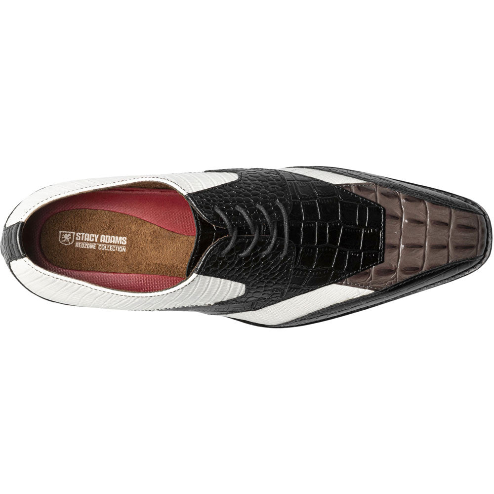 Stacy Adams Tristano Modified Bike Toe Oxford in Black/Gray