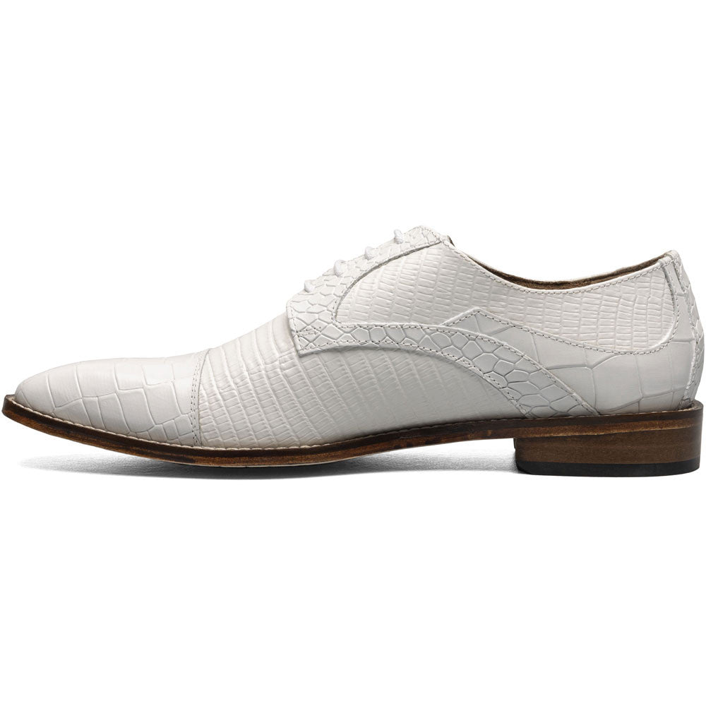Stacy Adams TEDESCO White Cap Toe Oxford Shoes