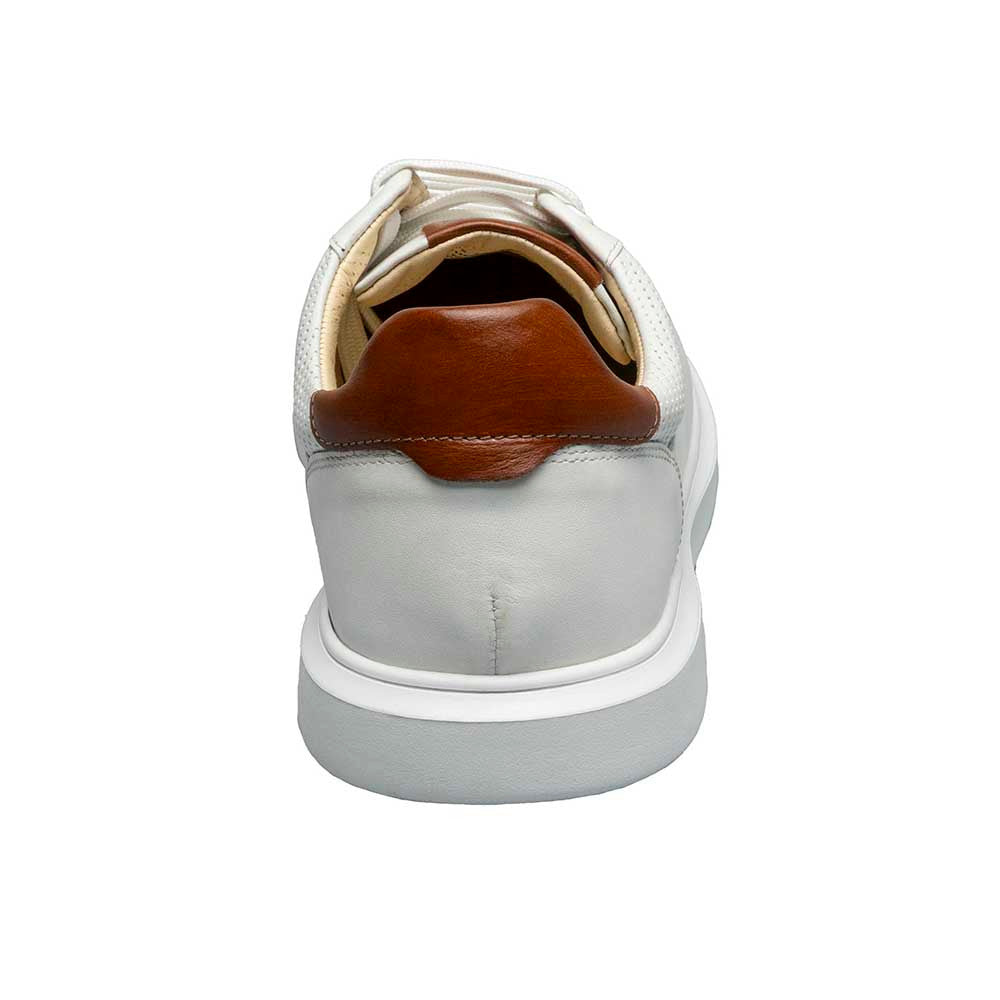 Florsheim Social White Smooth Leather Lace to Toe Casual Sneaker (USA Men Size)