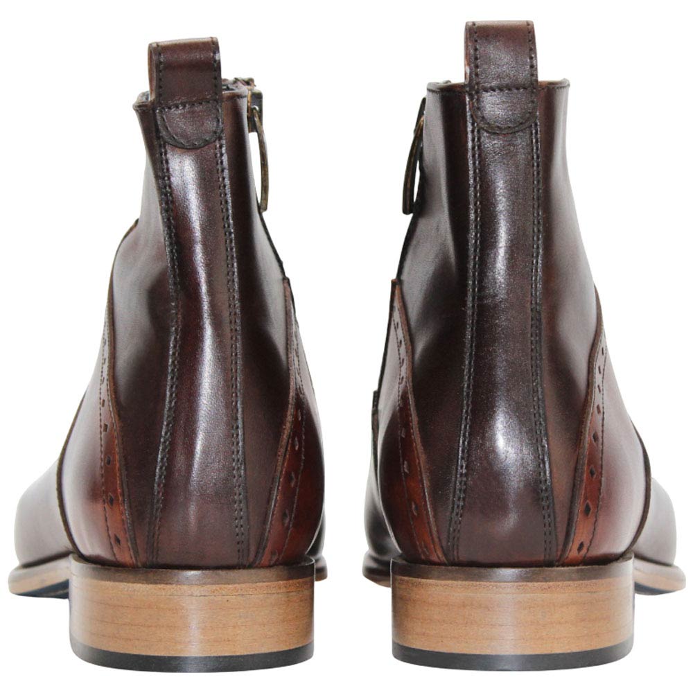 Duca Pedaso Men's Chocolate/Brandy Calf-Skin Leather Oxfords Shoes