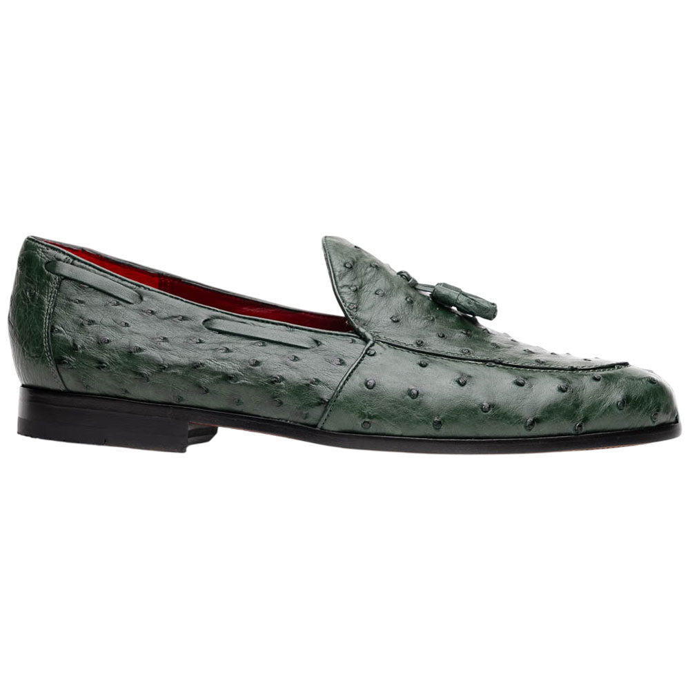 Marco Di Milano Aubiere Forest Green Ostrich Loafers