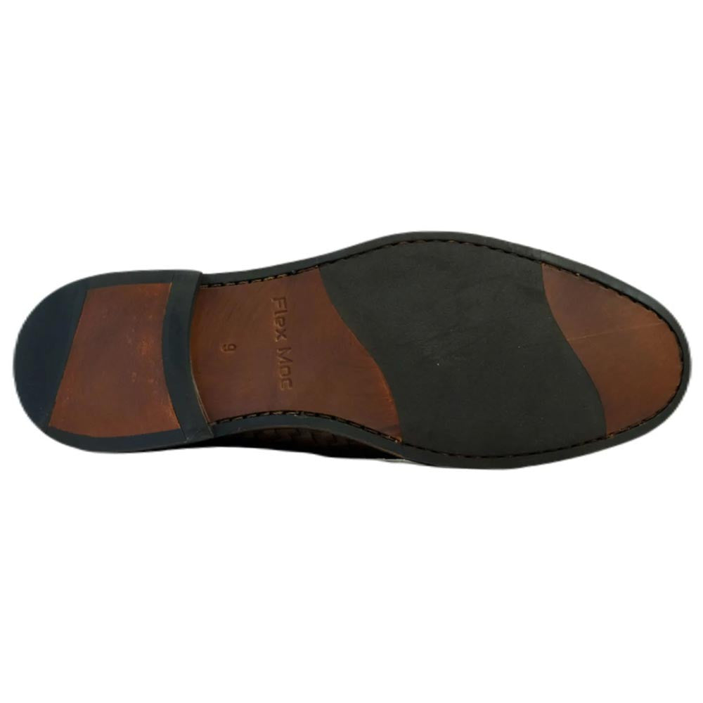 Alan Payne Boca Brown Woven Penny Slip On Loafers