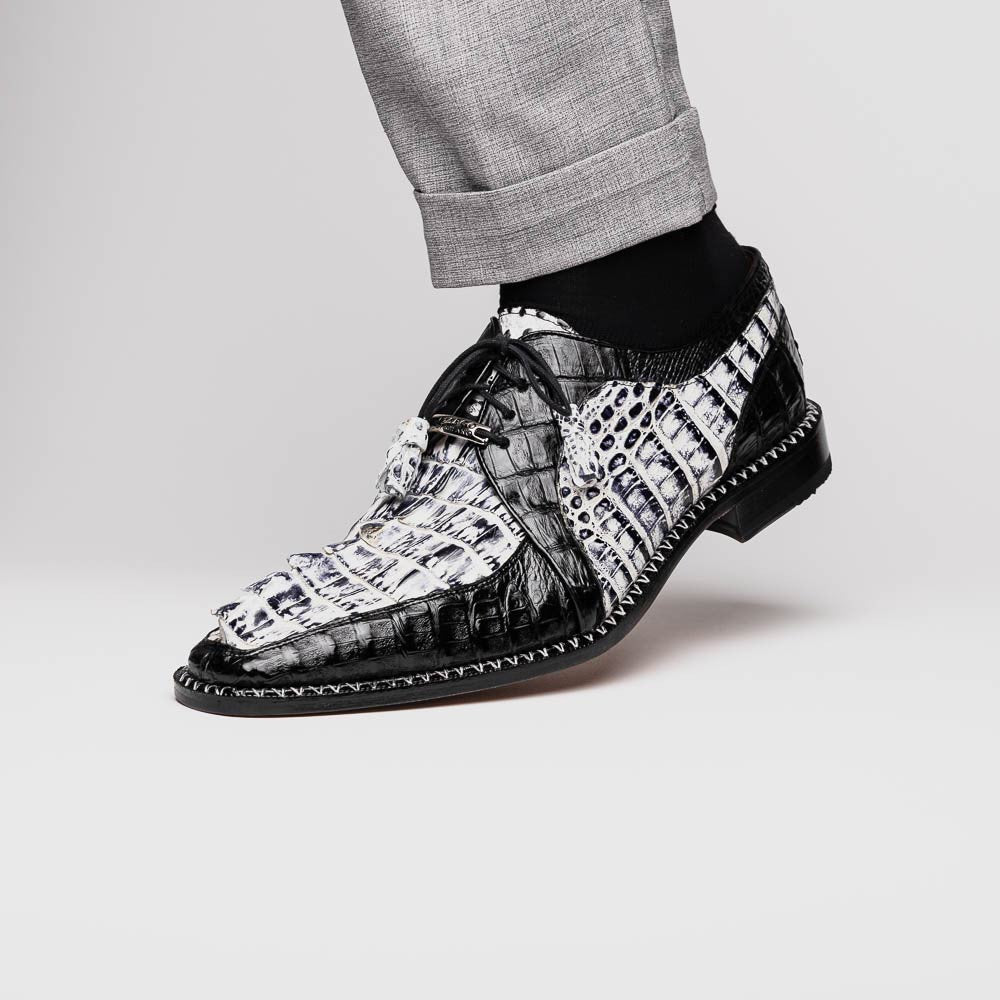 Caribe Men’s Genuine Hornback Caiman Crocodile Dress Derby | Marco Di Milano