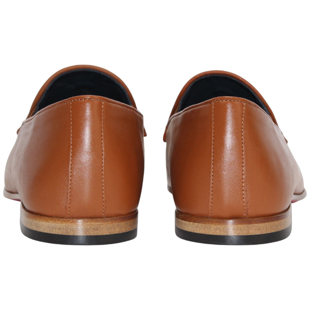 Anzio Brandy/Cream Suede Dress Slip On | Duca Dress Loafers for Men