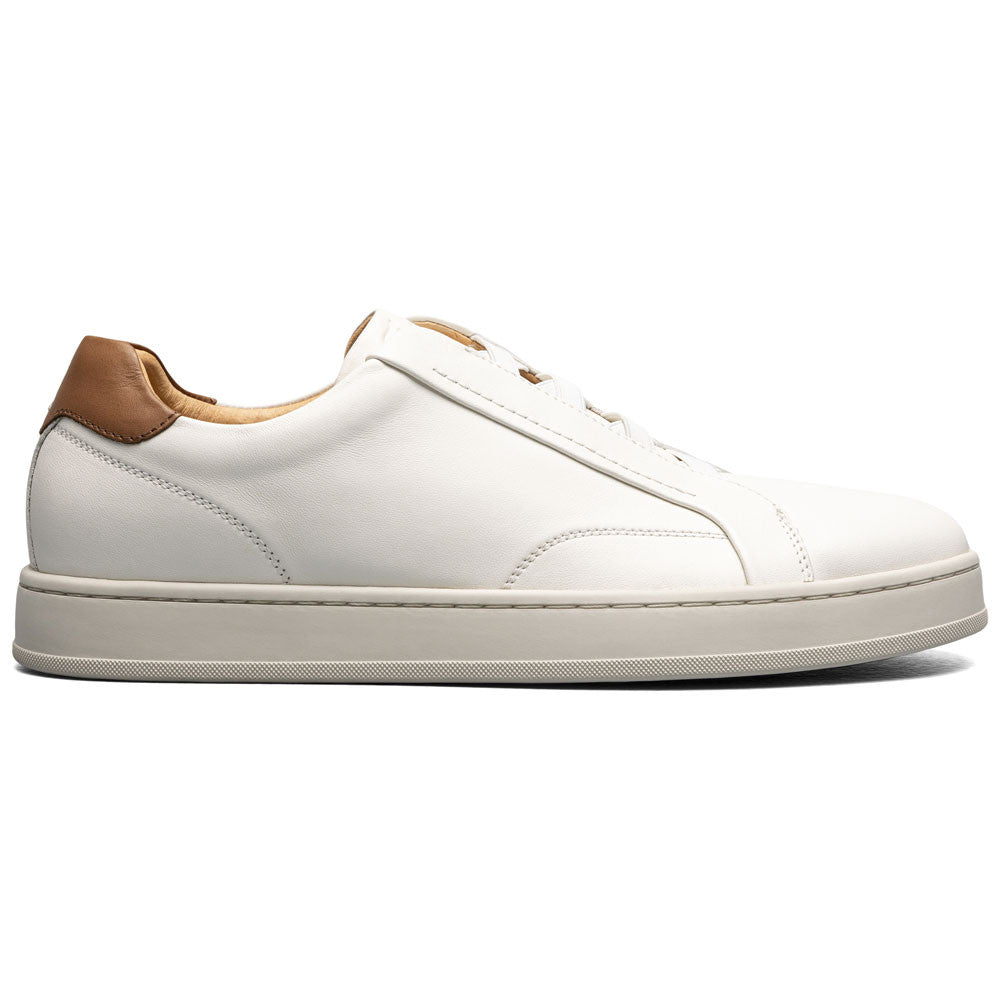 Monopoli Elastic Lace To Toe Sneaker | Florsheim Cream Dress Sneakers for Men