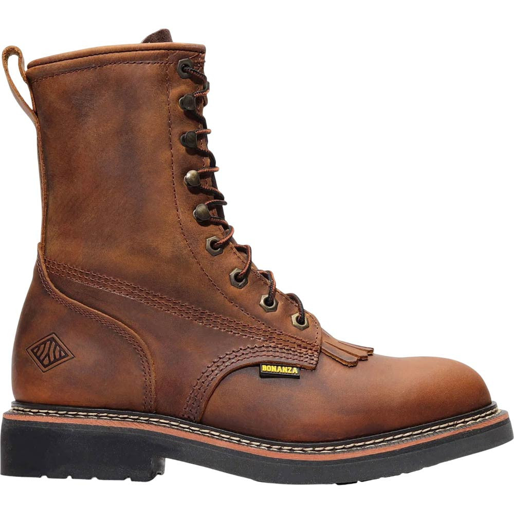 Bonanza Rancher Classic 8” Crazy Brown Lacer Work Boots