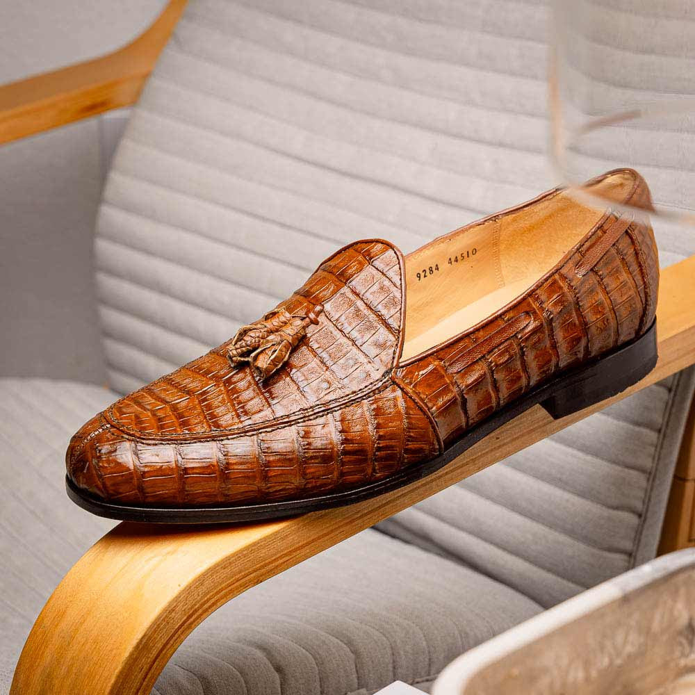Bianchi Bay Apache Genuine Caiman Crocodile Tassel Loafers | MARCO DI MILANO